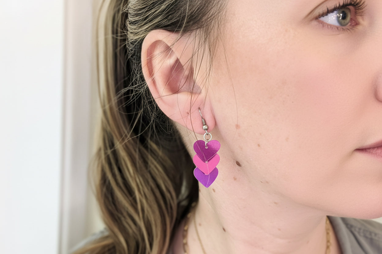 Trio dangle earrings