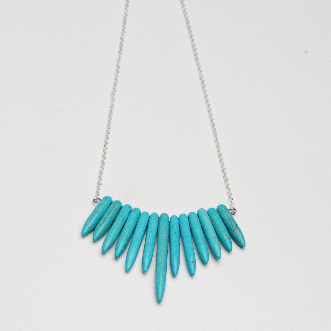 Turquoise Fan Necklace