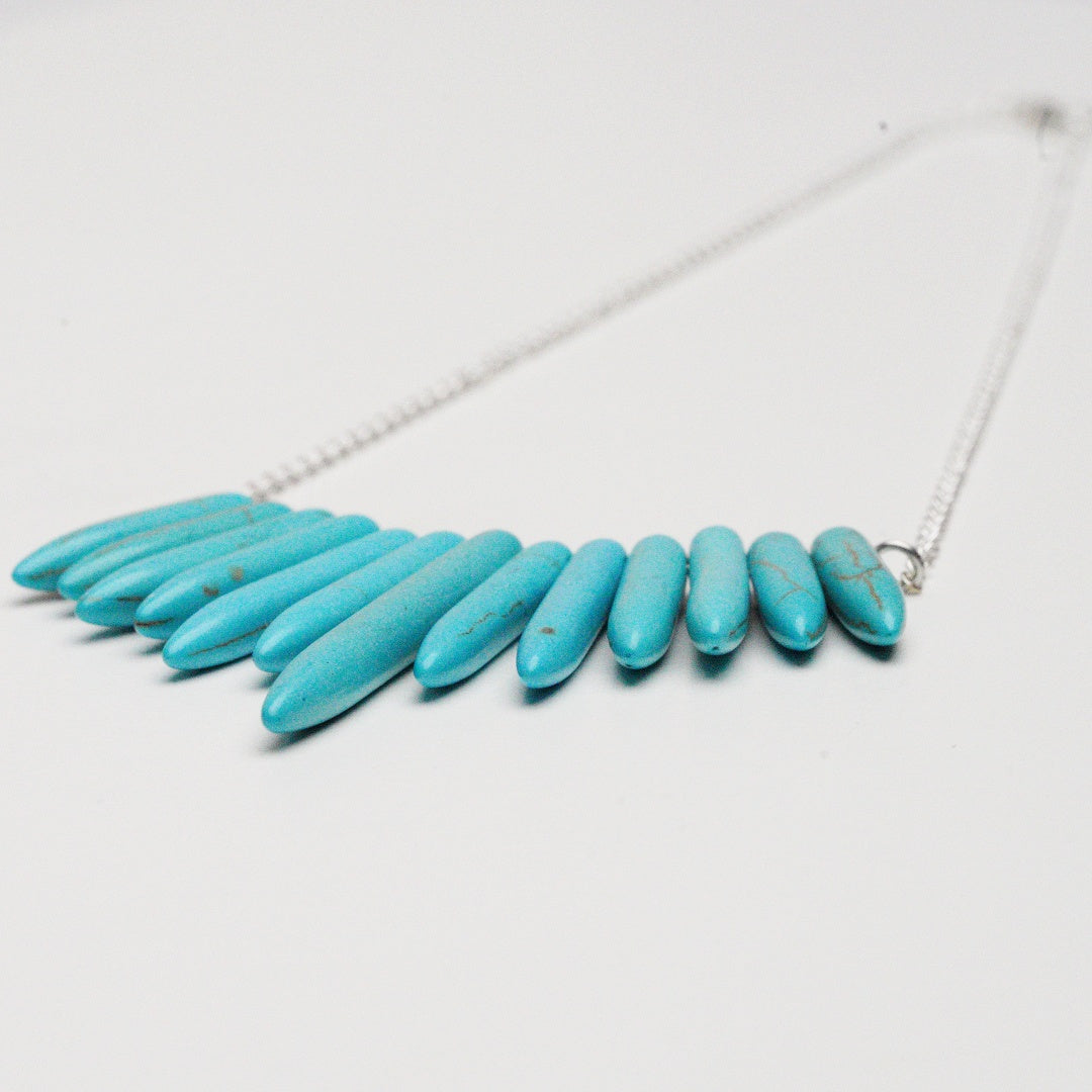 Turquoise Fan Necklace