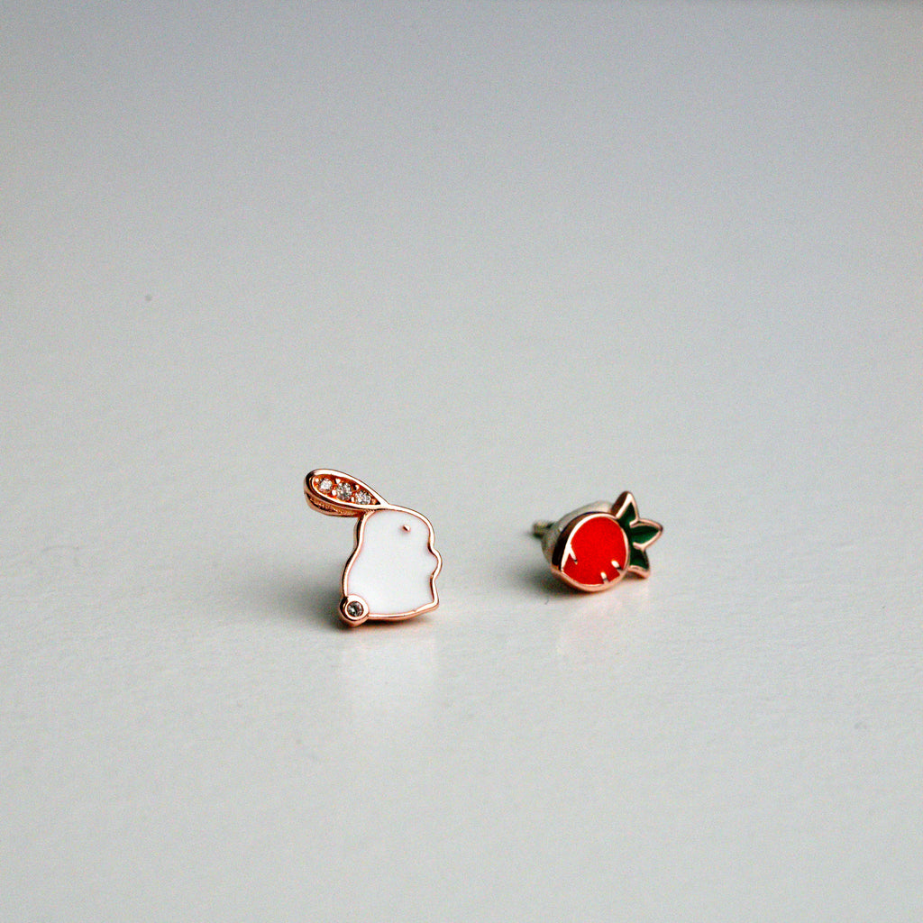 Bunny and Carrot Earrings