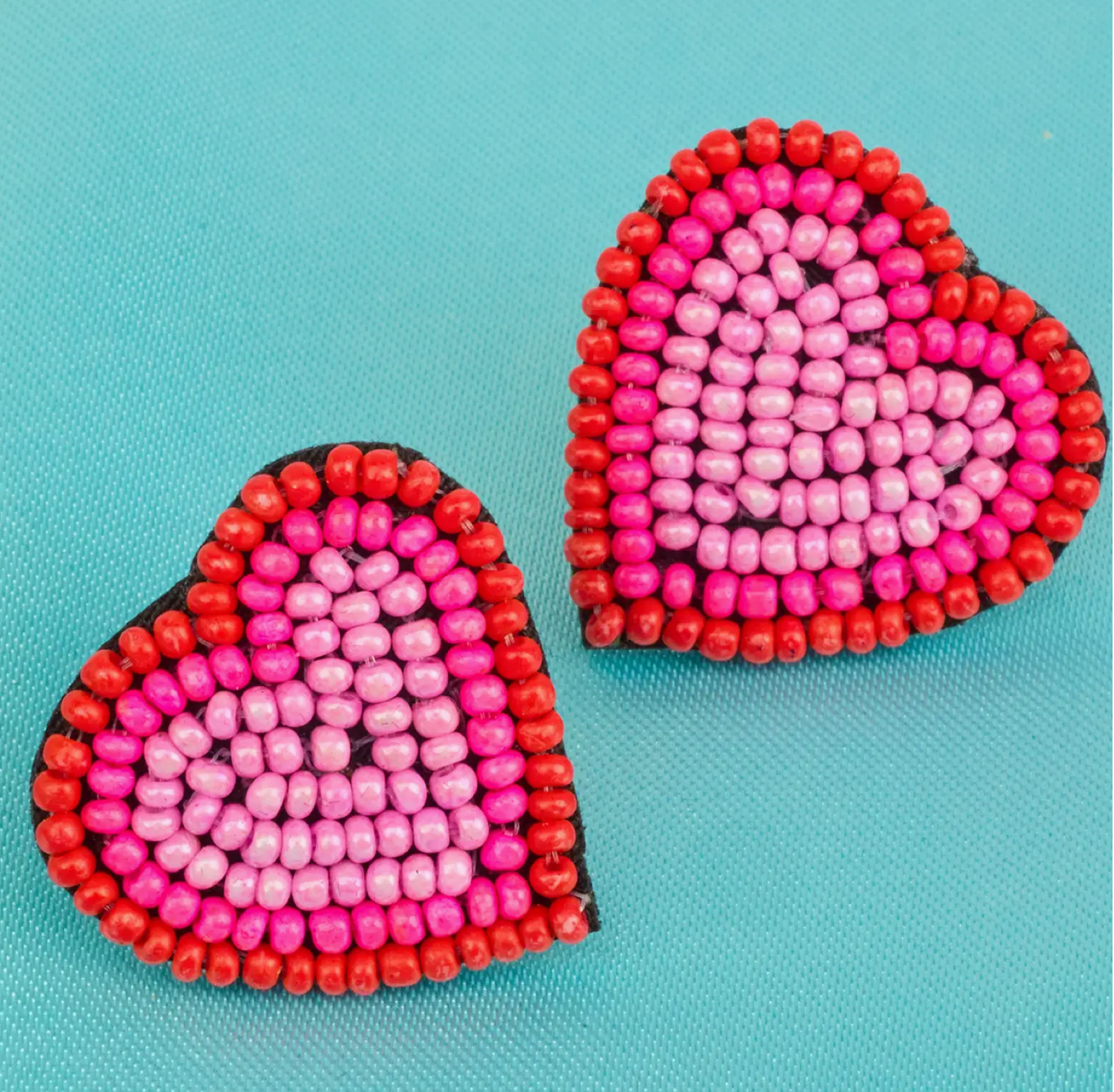Blush Heart Studs