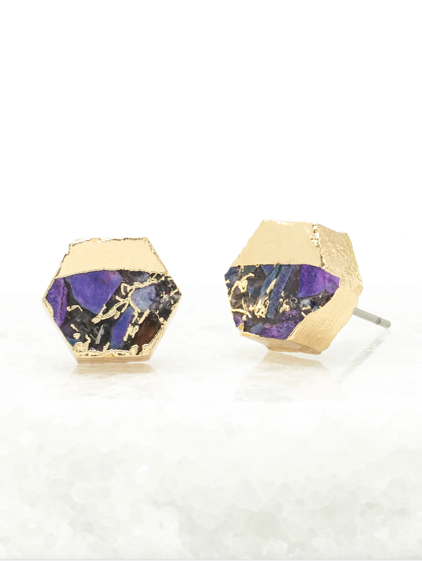 Canopy Stud Earrings – Royal Purple Emperor Stone