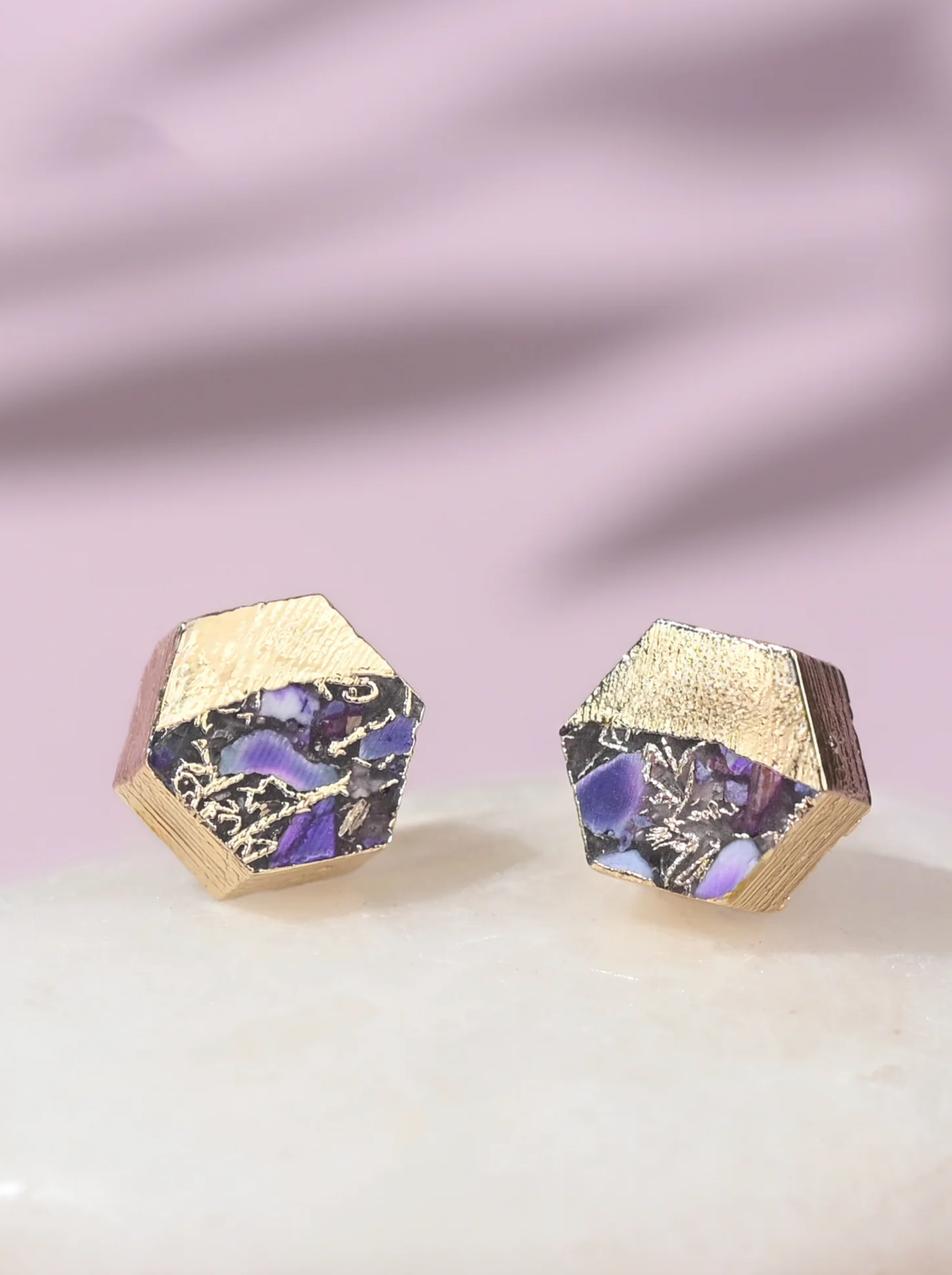 Canopy Stud Earrings – Royal Purple Emperor Stone