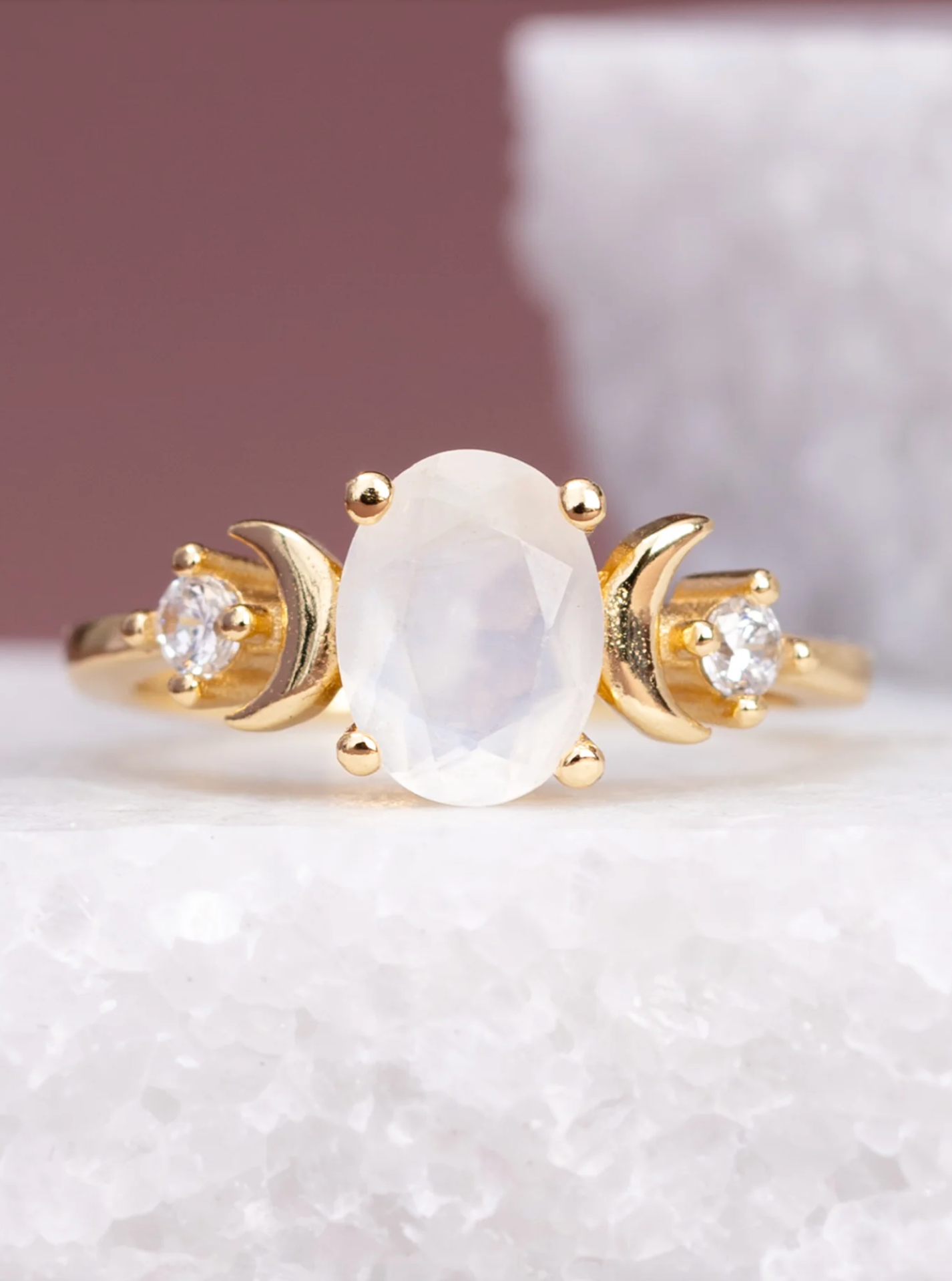 Starlight Moonstone Ring