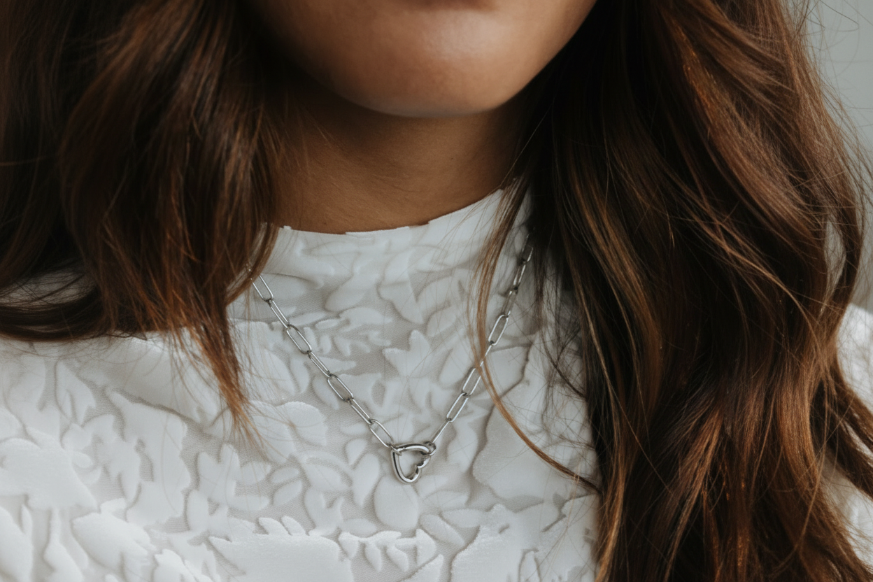 Open heart necklace