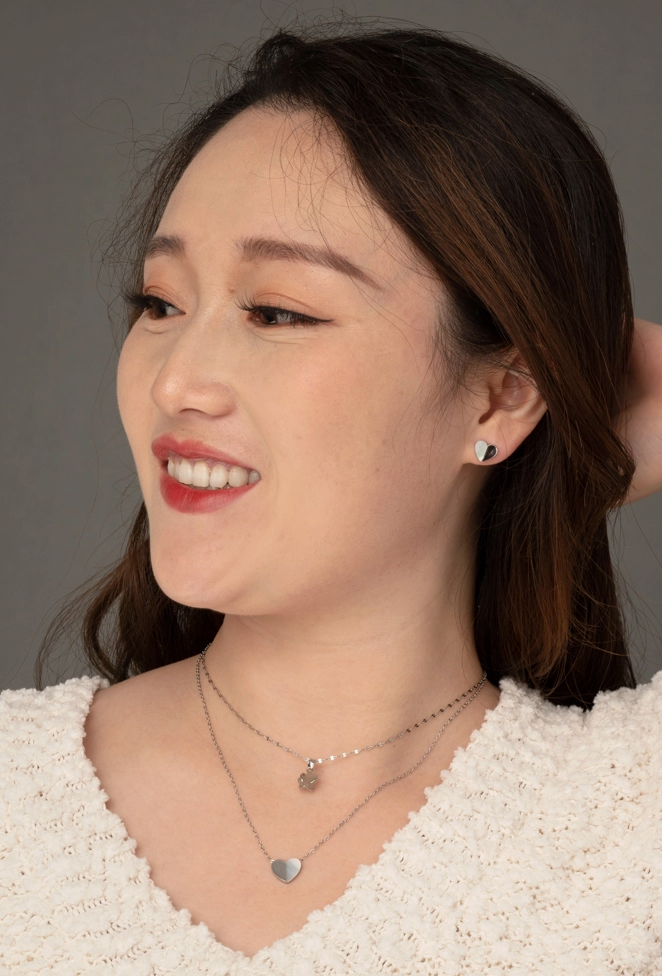 Alexis Silver Heart Necklace
