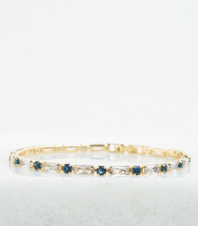 Glimmer Blue Tennis Bracelet