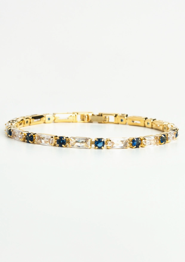 Glimmer Blue Tennis Bracelet
