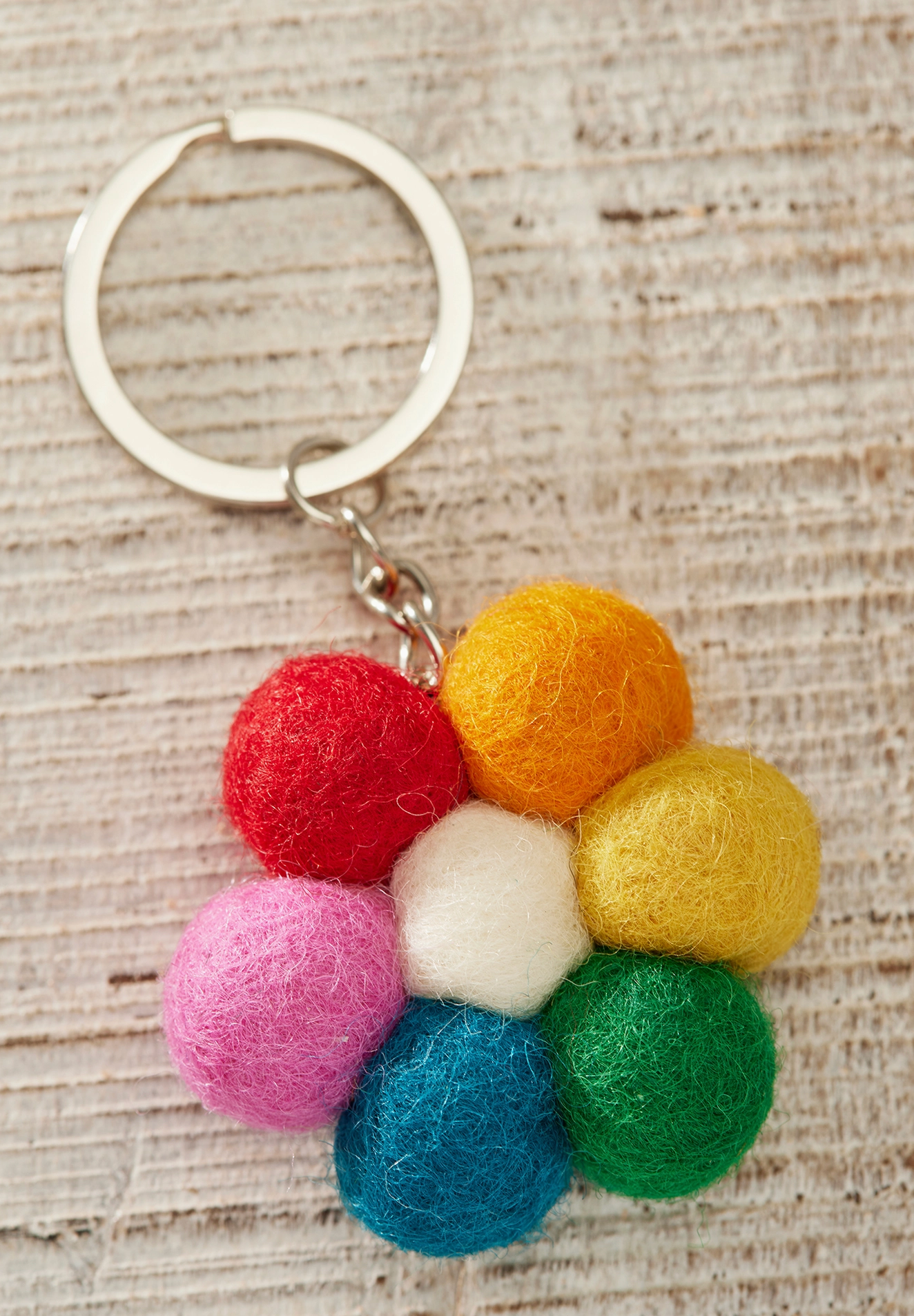 Felt Flower Keyring