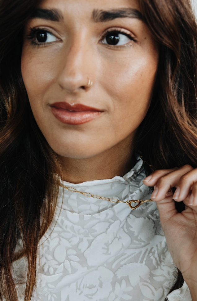 Open heart necklace