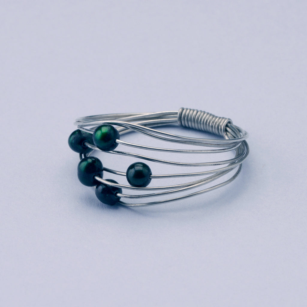 Wire and Bead Ring