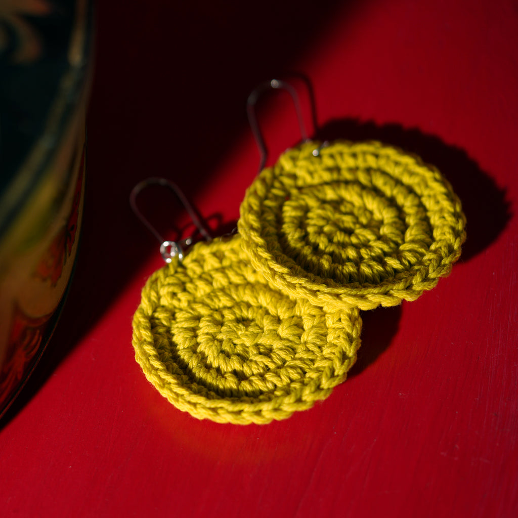Crochet Circle Earrings