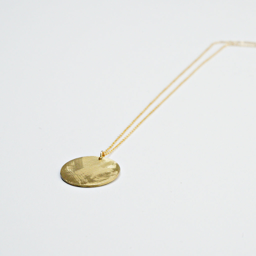 Brass Harvest Moon Necklace