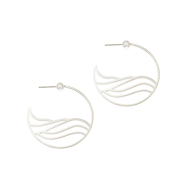 Walk On Water Hoop Earrings