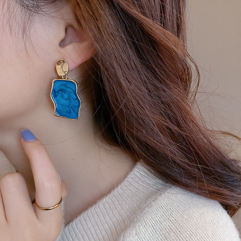 Azure Enamel earrings