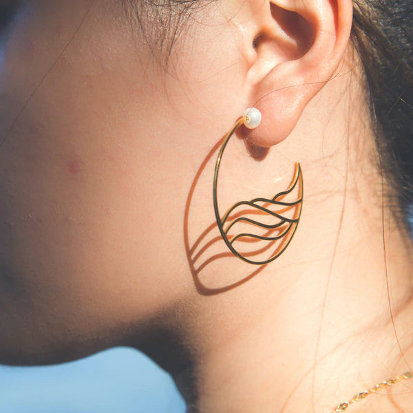 Walk On Water Hoop Earrings