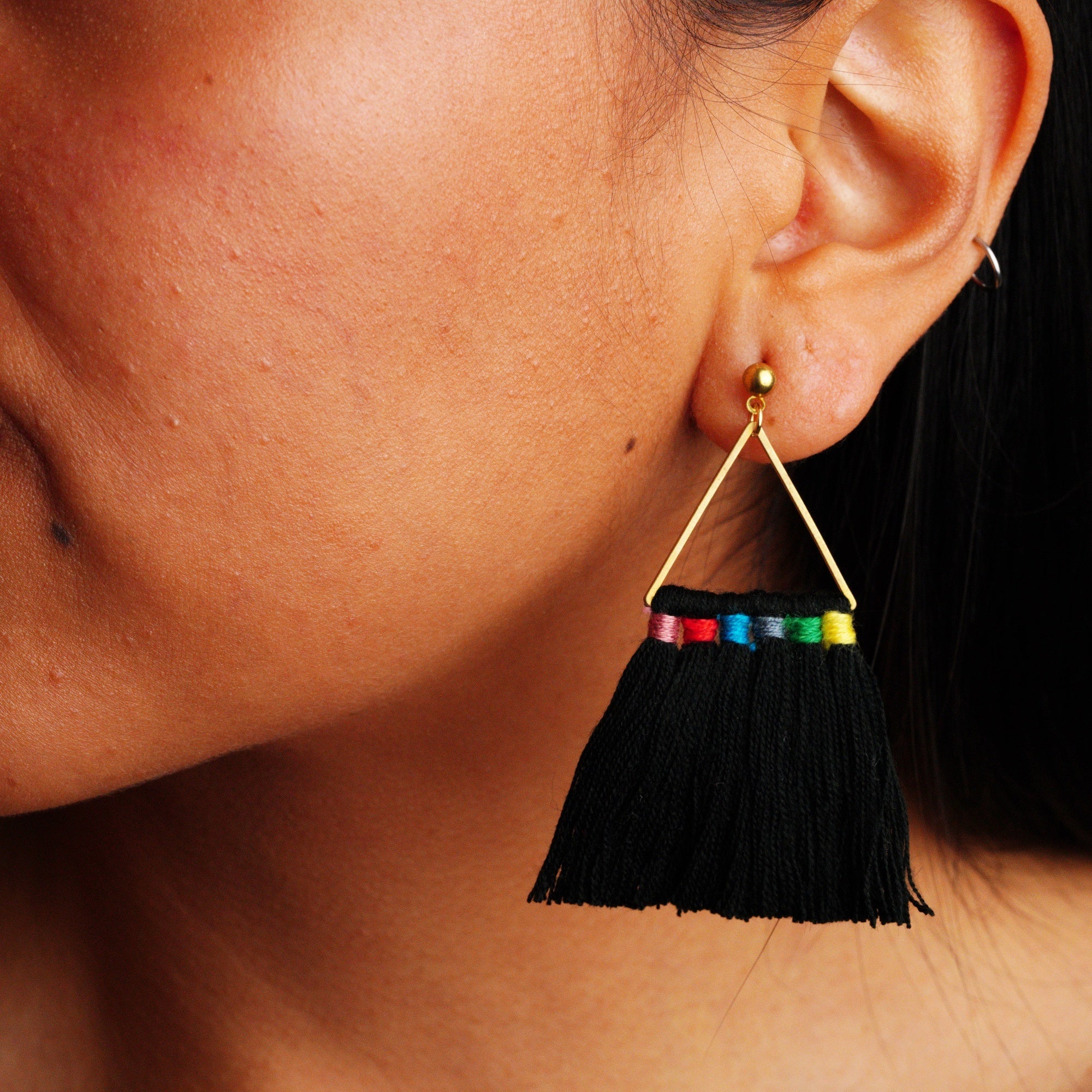 Rainbow Tassel Earrings
