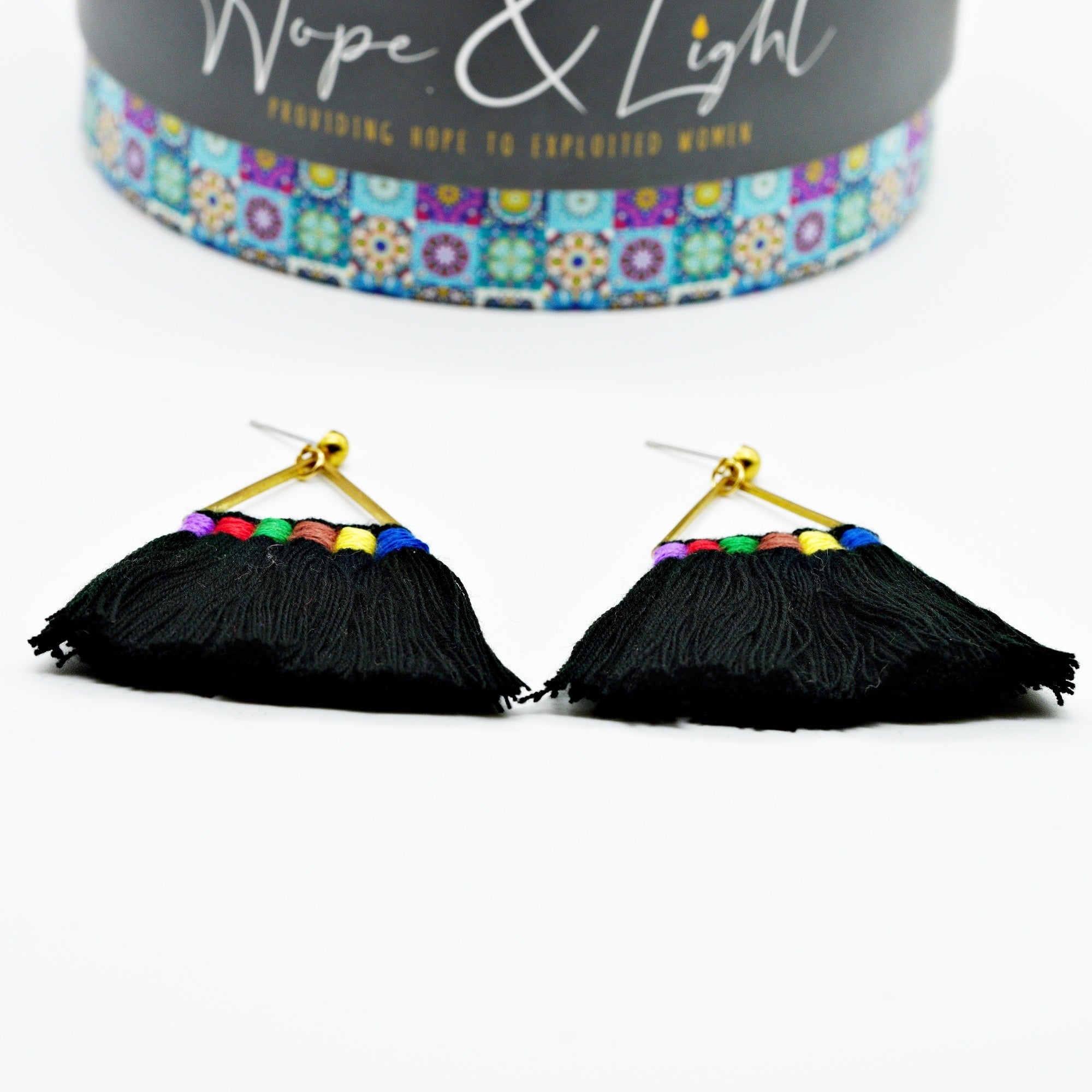 Rainbow Tassel Earrings